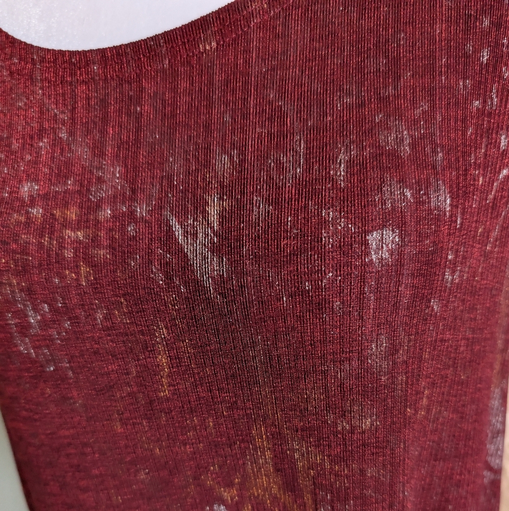 Burgundy Red Tank Maxi Dress XL Stretch 90s Dark Minimalist Artsy Moody Grunge image 4